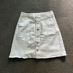 A New Day White Jean Skirt